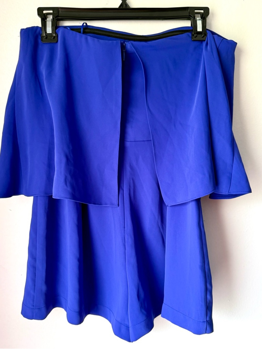 Amanda Uprichard Royal Blue Strapless Solid Crepe Romper One-Piece Women S - Picture 4 of 11
